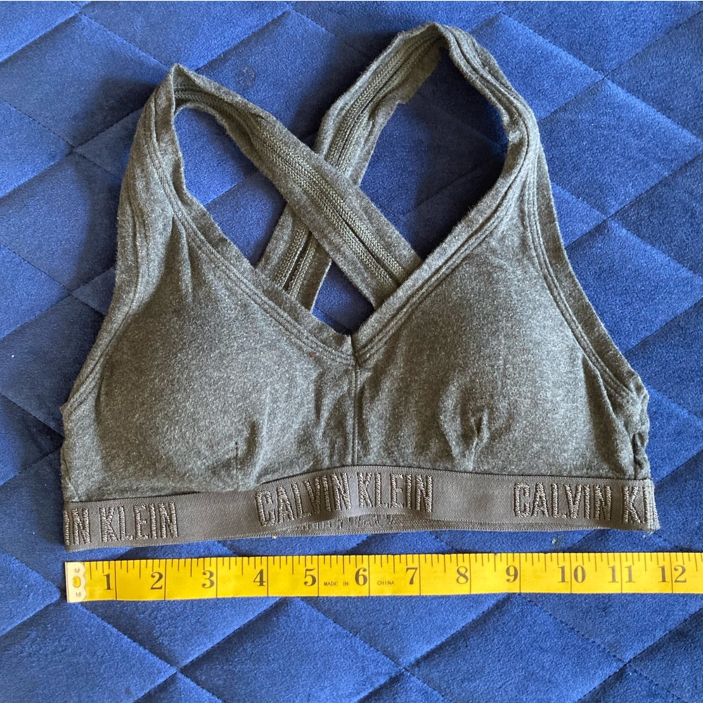 CK Grey Cotton Lounge Bralette